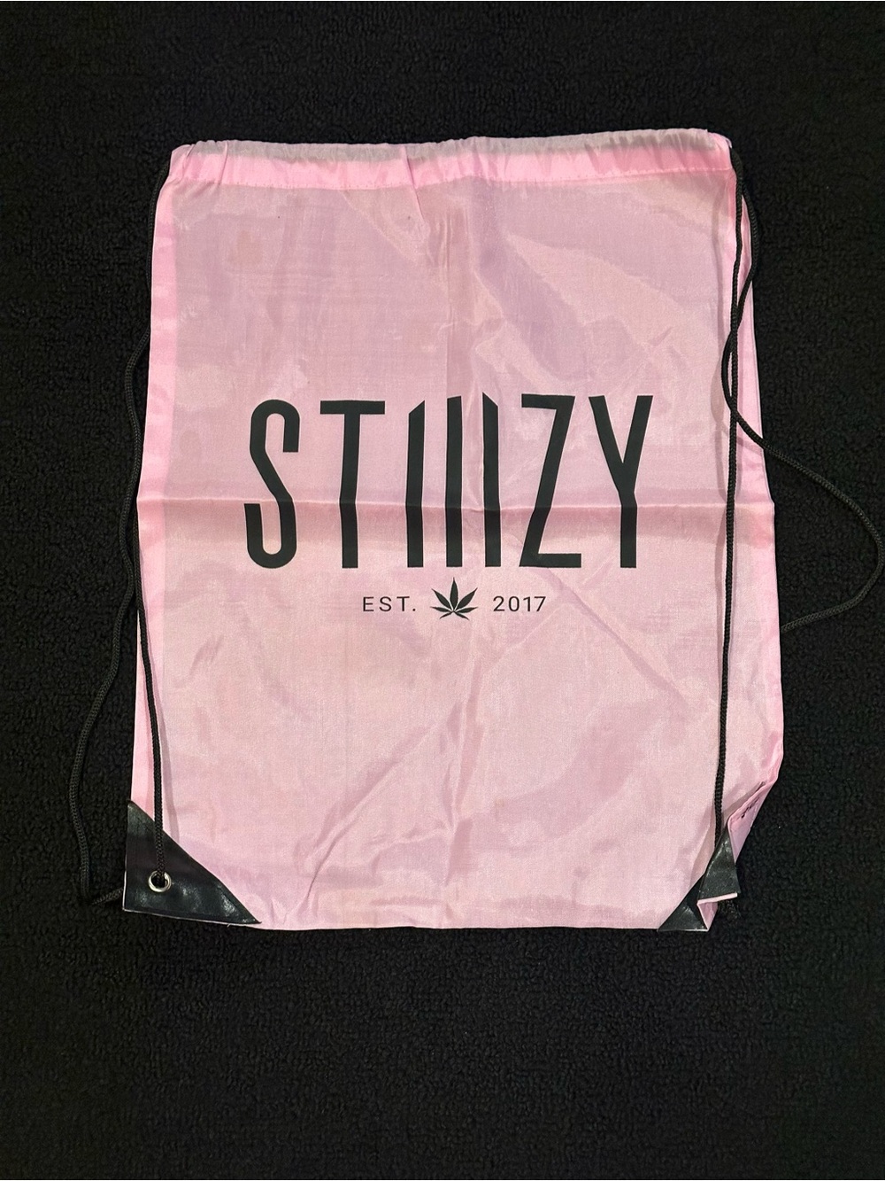 STIIIZY Pink Logo Drawstring Backpack